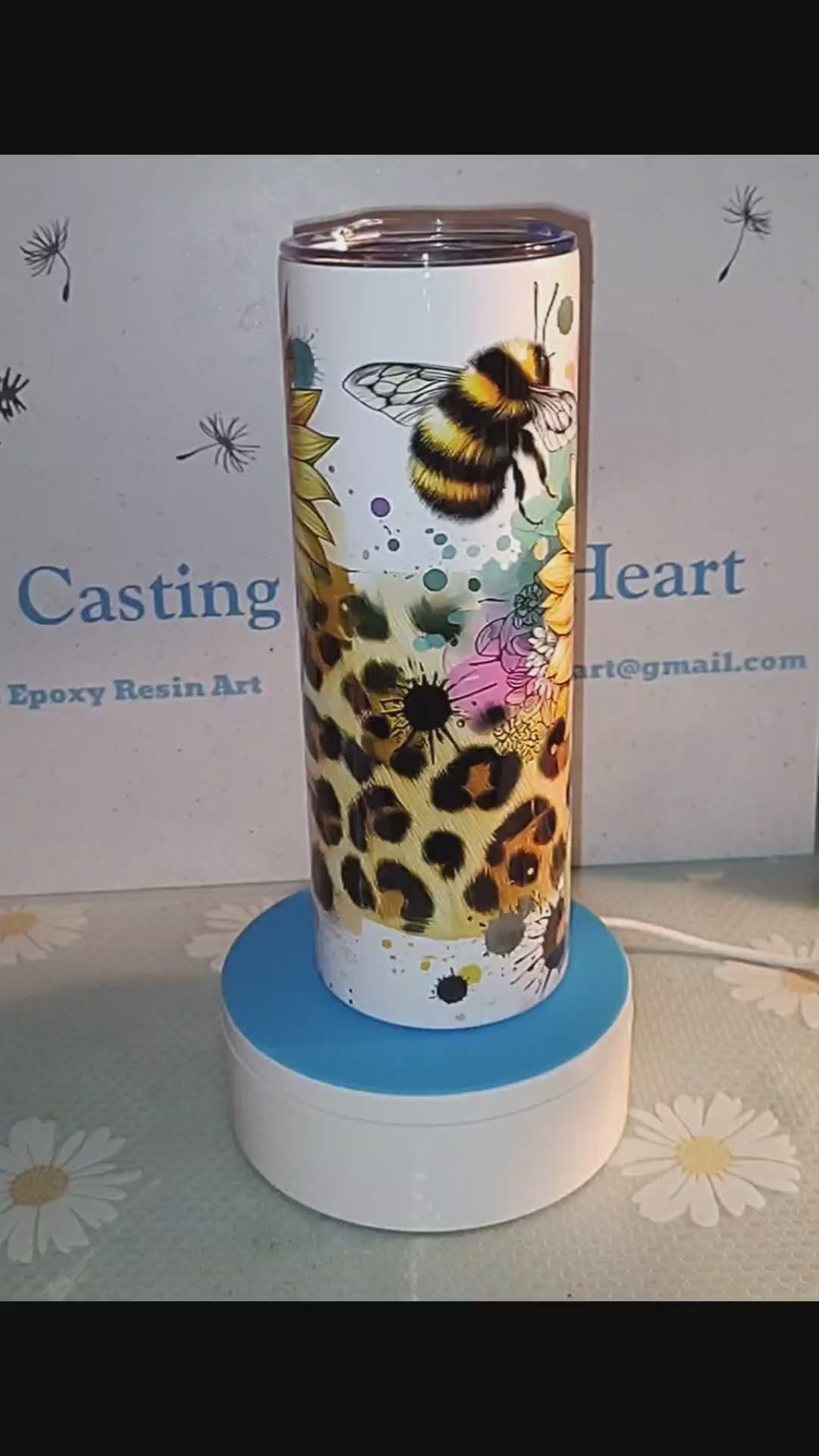 Sunflowers and Bees 20 oz Tumbler