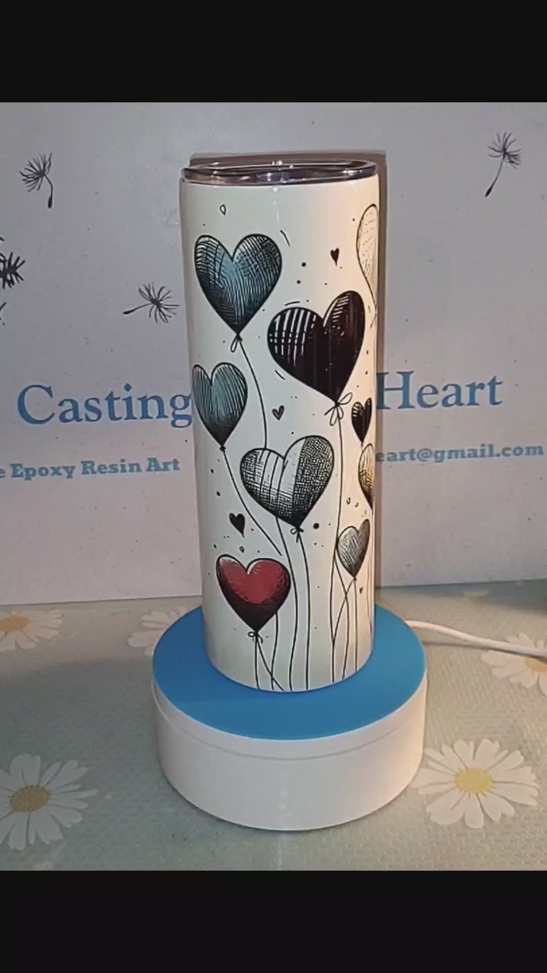 Heart Balloons 20 oz Tumbler