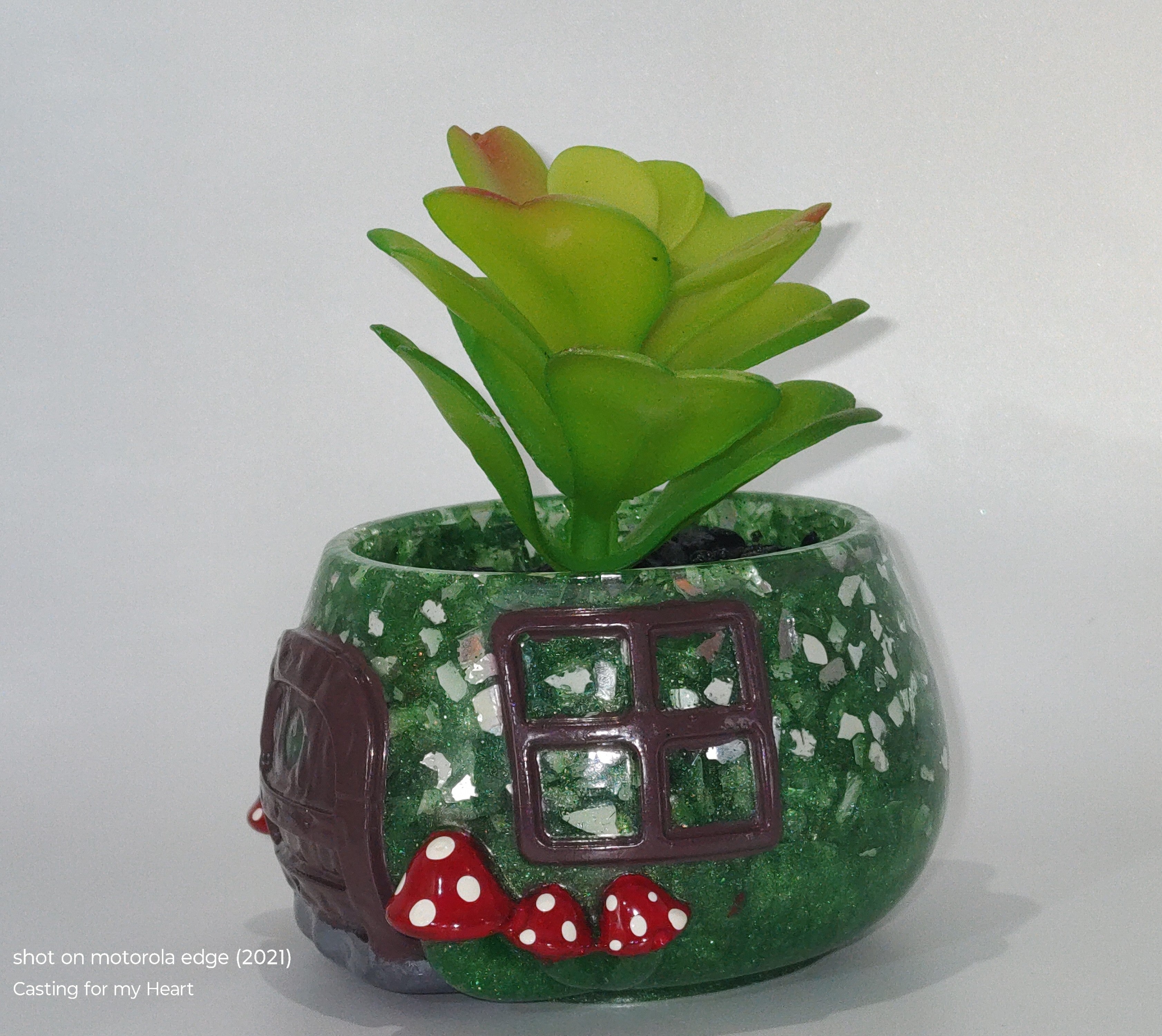 Mushroom Cottage Planter
