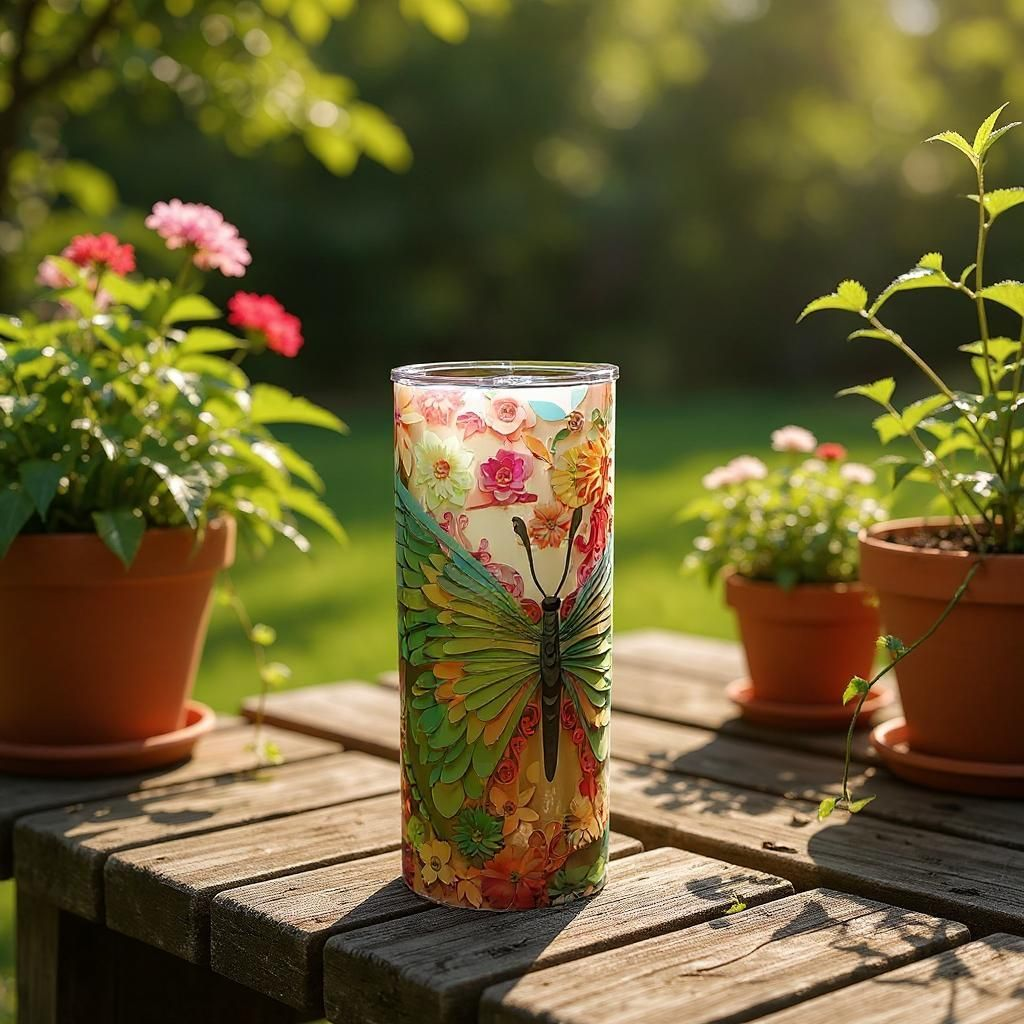 Colorful Butterfly 20 oz Tumbler